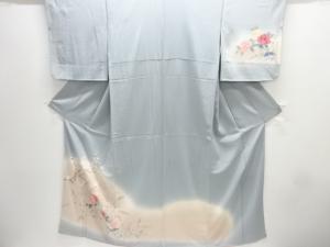 手描き枝梅・牡丹模様訪問着